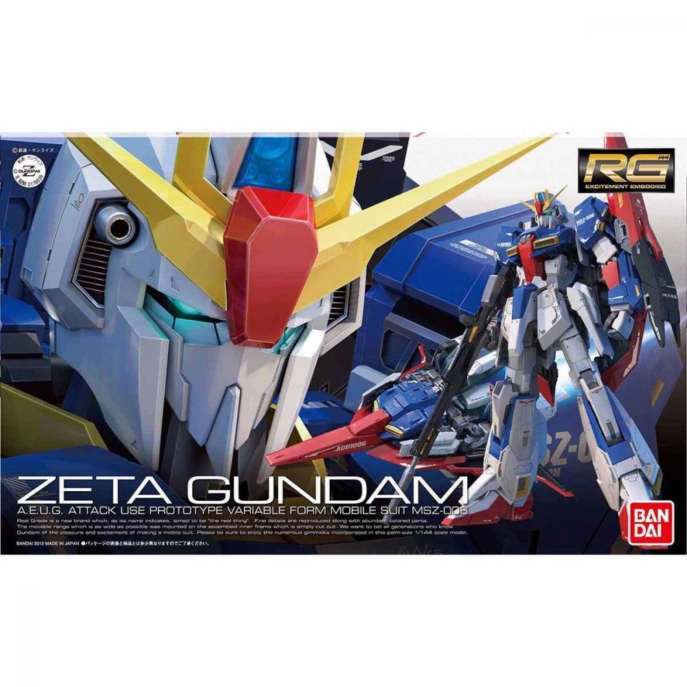 [Backorder] Bandai Hobby RG 1/144 #10 Zeta Gundam (5061599) Collectible Showcase Premium Statue