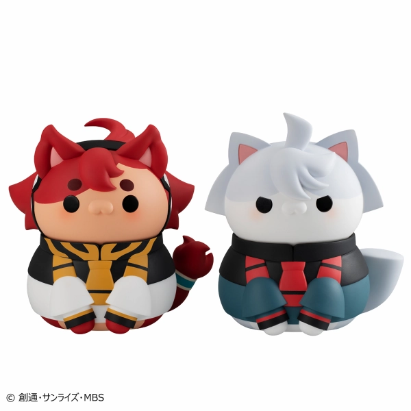 [Backorder] MEGA CAT PROJECT Mobile Suit Gundam The Witch From Mercury Nyanto! The Big Series Cat From Mercury Suletta??Miorine Set??with gift??(Box) Vinyl Art Pop Culture