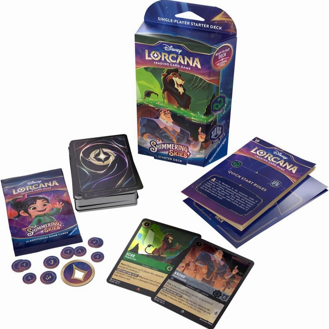 "Disney Lorcana" Shimmering Skies Starter Deck (Emerald & Steel) Battle Stance