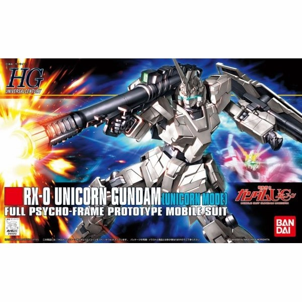 Anime Decor Bandai Hobby HGUC 1/144 #101 RX-0 Unicorn Gundam (Unicorn Mode) (5058264)