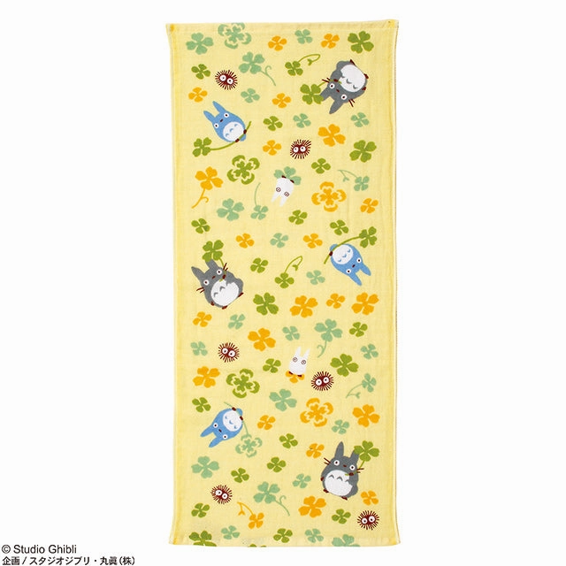 Studio Ghibli Imabari Gauze Series (Face Towel) "My Neighbor Totoro" - Flower (Clovers) Steampunk Gadget app connected