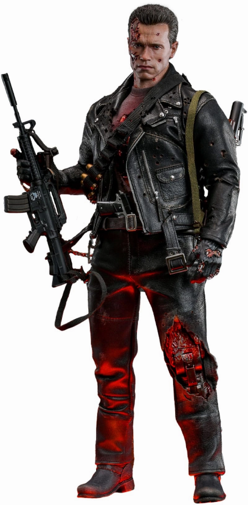Biodegradable material Hot Toys Terminator 2 Movie Masterpiece T-800 Battle Damaged Version 2.0 1/6 Action Figure