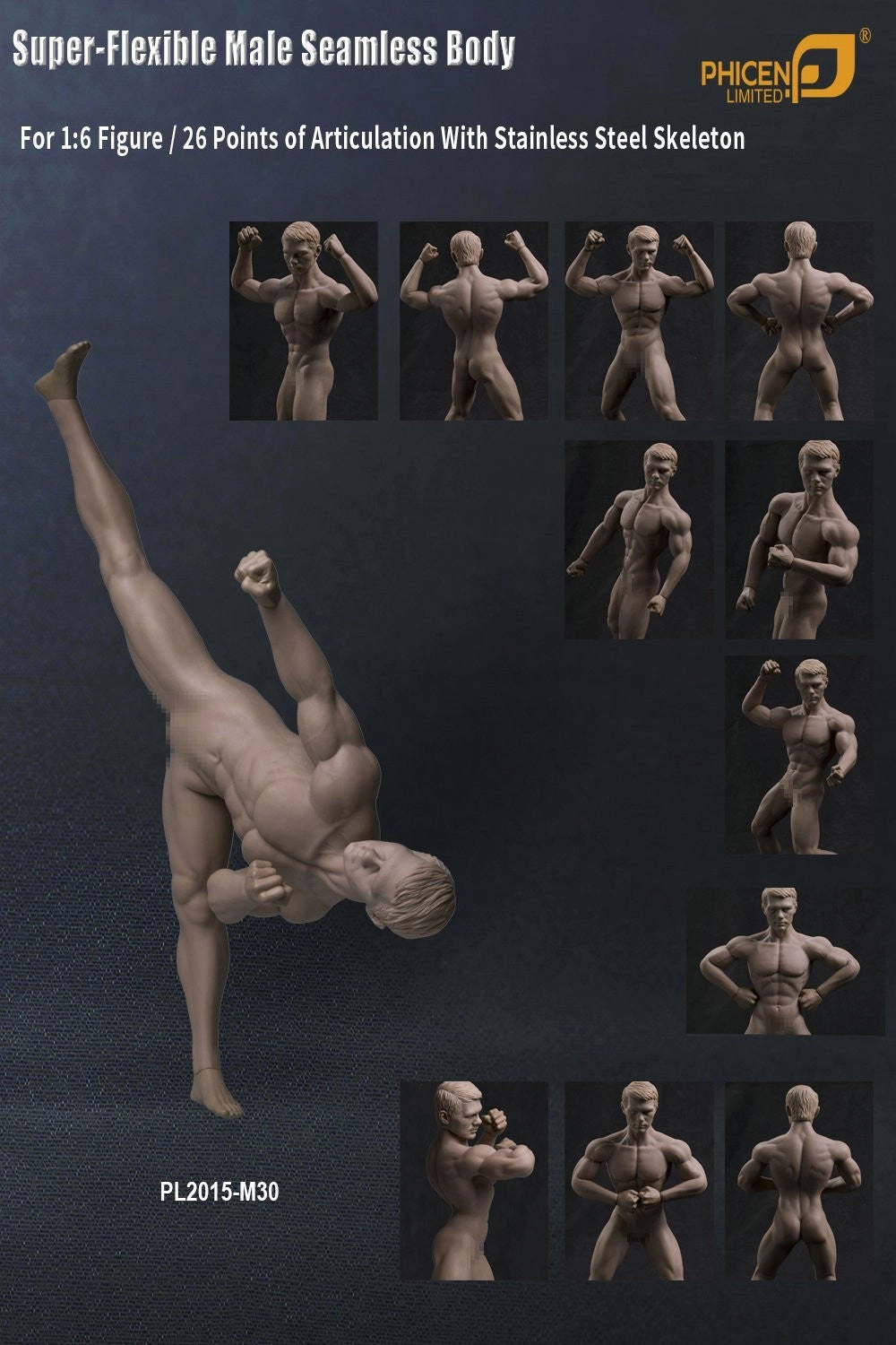 Phicen TBLeague M30 Male Seamless 1/6 Body Action Figure Robot Statue