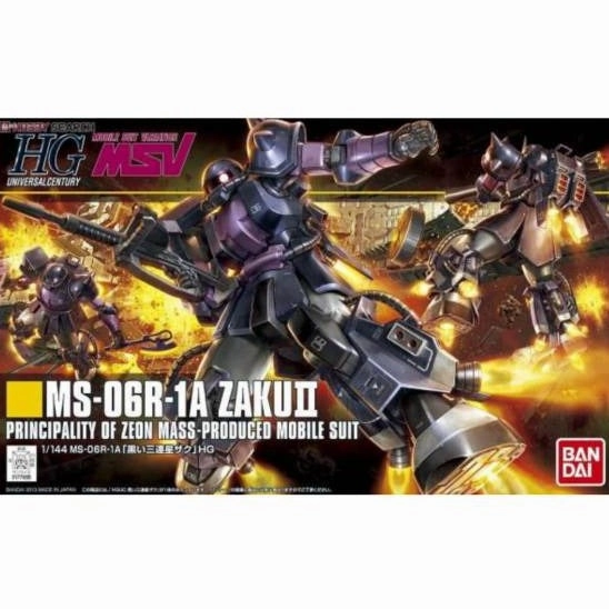 Bandai Hobby HGUC 1/144 #151 MS-06R-1A Zaku II Black Tri-Stars (5057748) Decorative Object