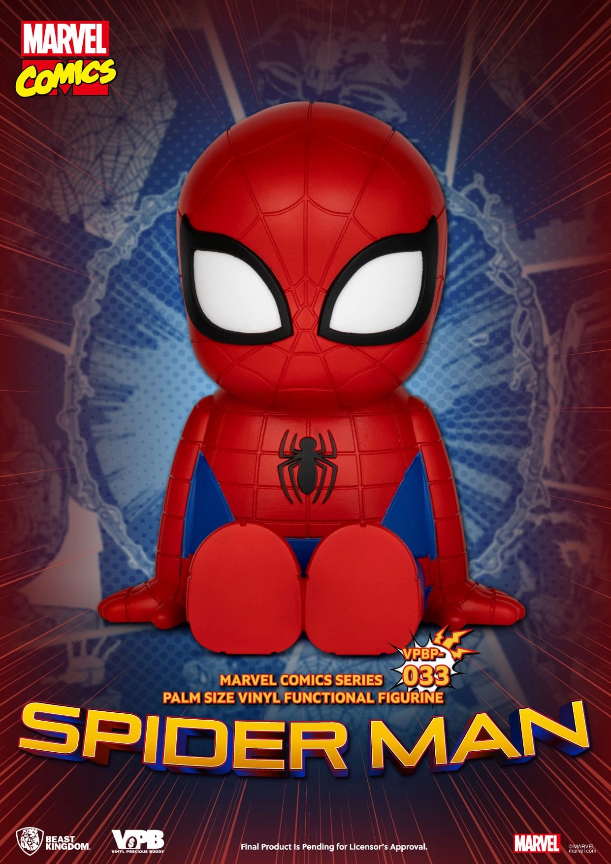 Beast Kingdom Spider-Man Piggy Bank - Marvel Comics - Palm Sized Vinyl Collectible Epoxy Resin