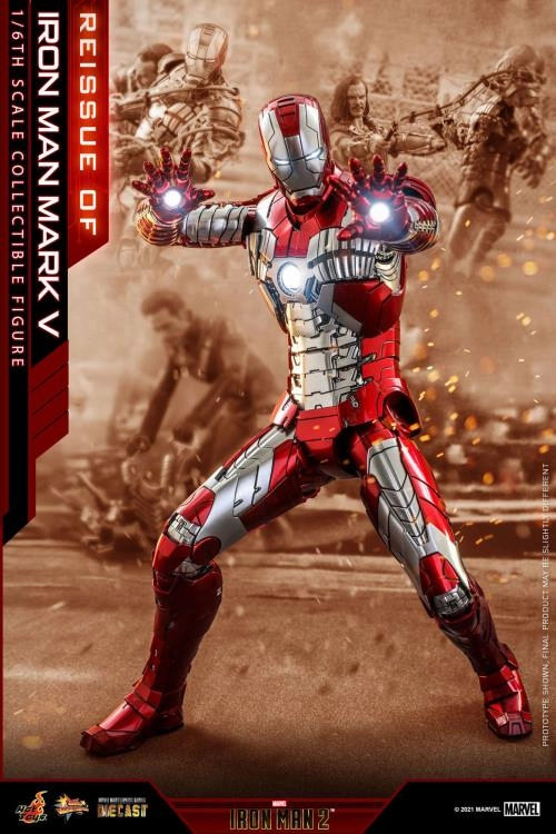 Minimalist Design Collectible Collection Hot Toys Iron Man Mark V Diecast Movie Masterpiece (Reissue) 1/6
