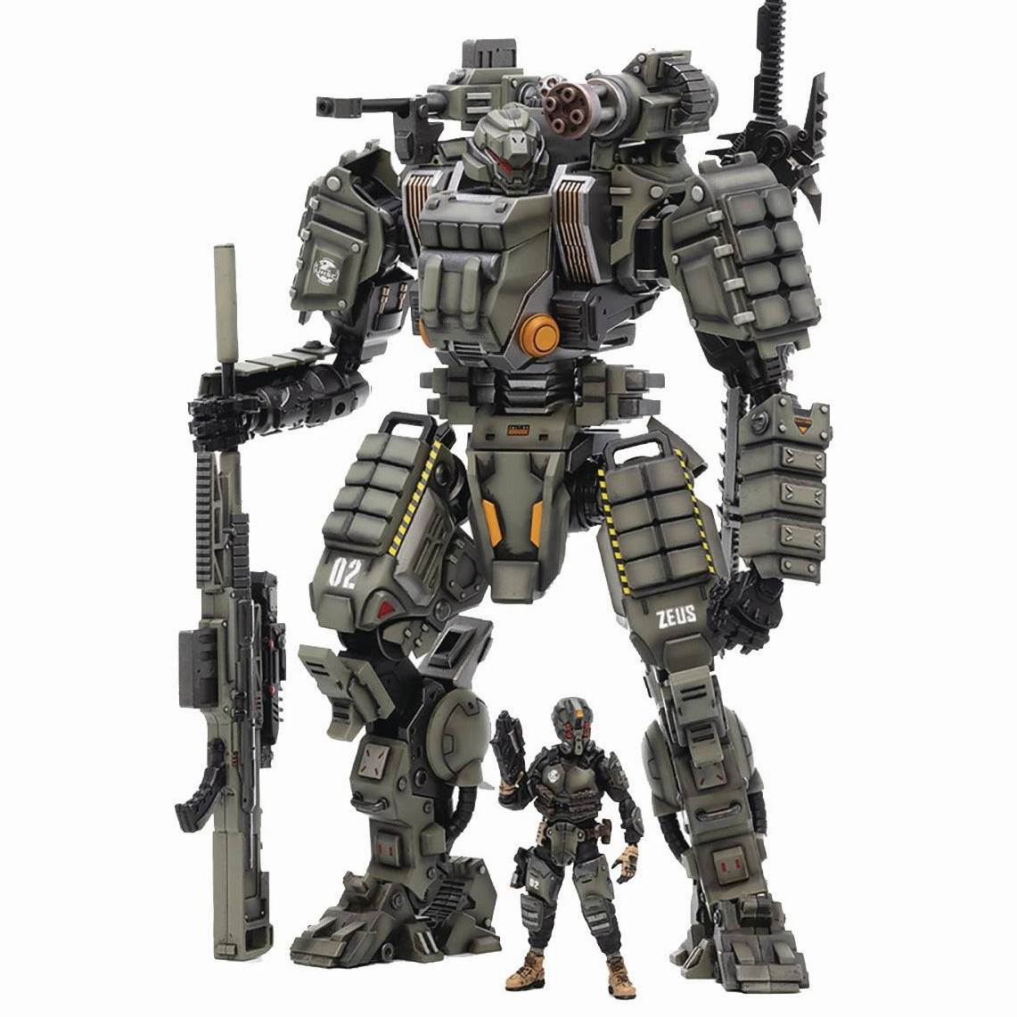 JOY TOY New Zeus Heavy Firepower Mecha 1/18 Figure Sculpture Art Top Rated