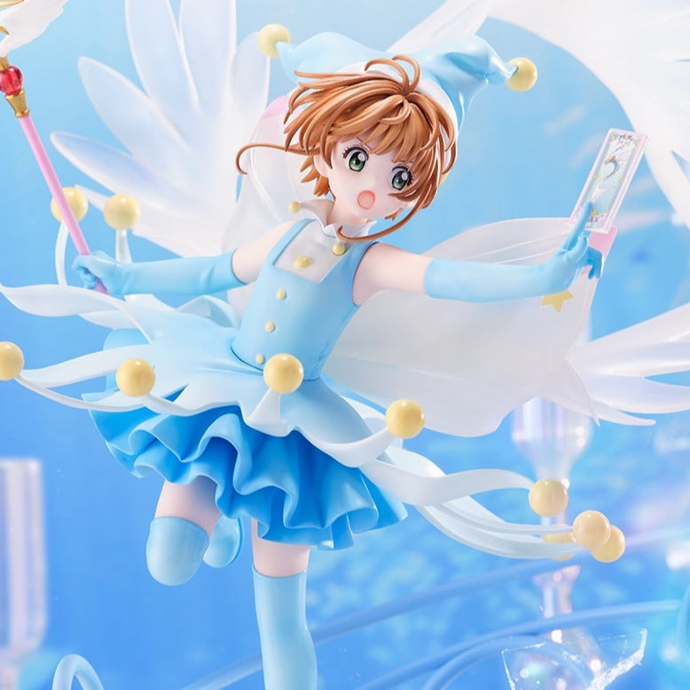 Super Deformed College Decor Cardcaptor Sakura Clear Card Sakura Kinomoto Battle Costume: Water Ver. 1/7 Scale Figure