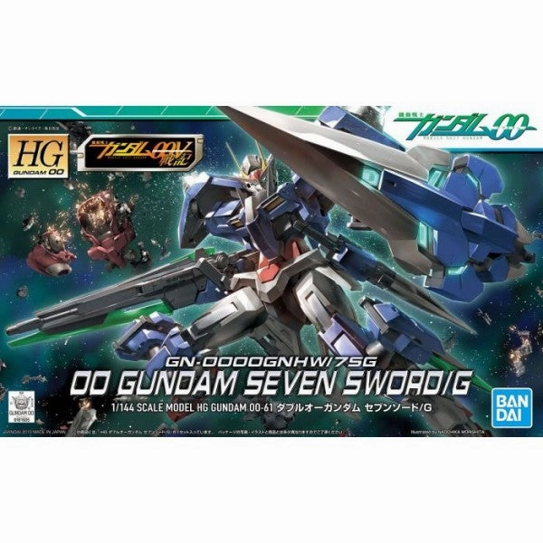 Bandai Hobby HG 1/144 #61 00 Gundam Seven Sword/G "Gundam 00" (5057935) Lasting Value Robot Product