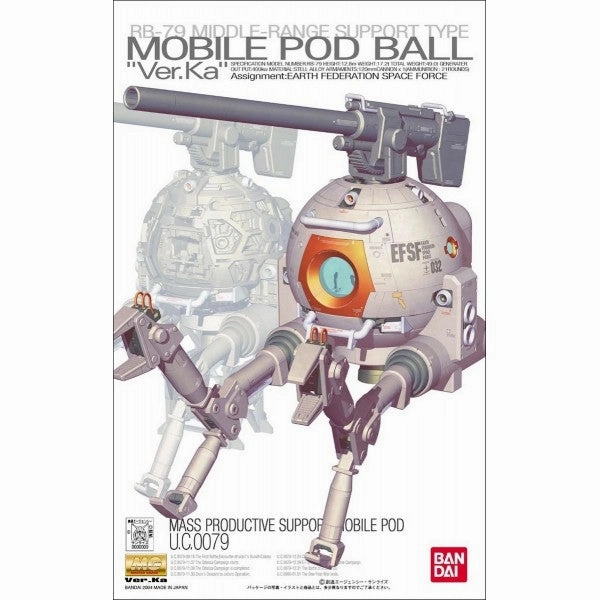 Teen Bedroom Anime Product Bandai Hobby MG 1/100 RGB-79 Ball Ver. Ka (5063542)