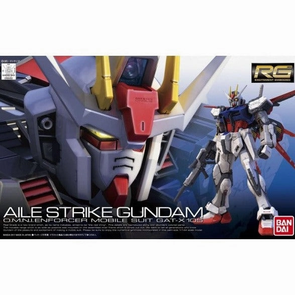 Bandai Hobby RG 1/144 #03 GAT-X105 Aile Strike Gundam "Gundam SEED" Universal Appeal PVC Model