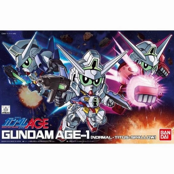 Bandai Hobby SD BB #369 Gundam Age-1 (Normal-Titus-Spallow) Artistic expression Display Toy