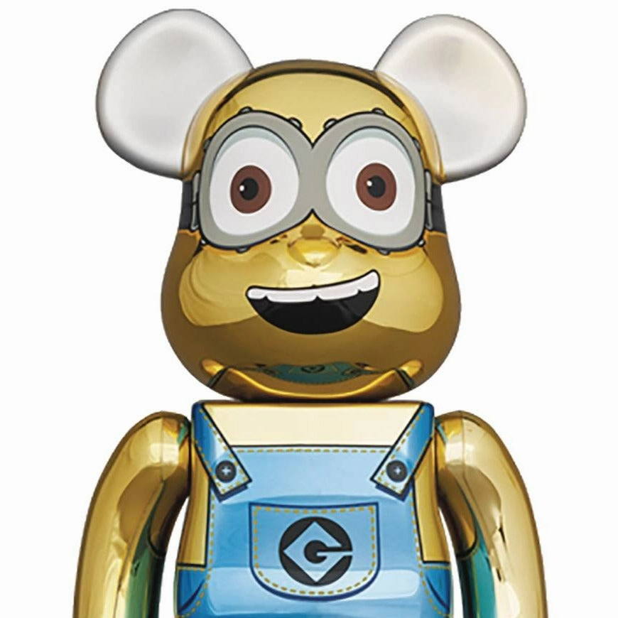 Generational Gift Miniature Item BE@RBRICK MINIONS DAVE CHROME VER 100% & 400% 2PK