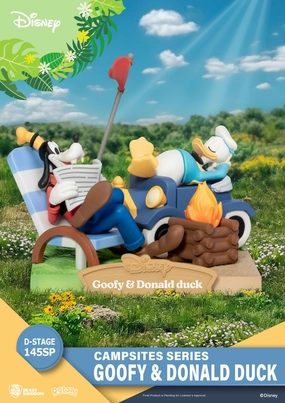 Beast Kingdom Disney Campsite Series Goofy & Donald Duck Special Edition D-Stage PVC Diorama Statue Handicraft Item Limited Item