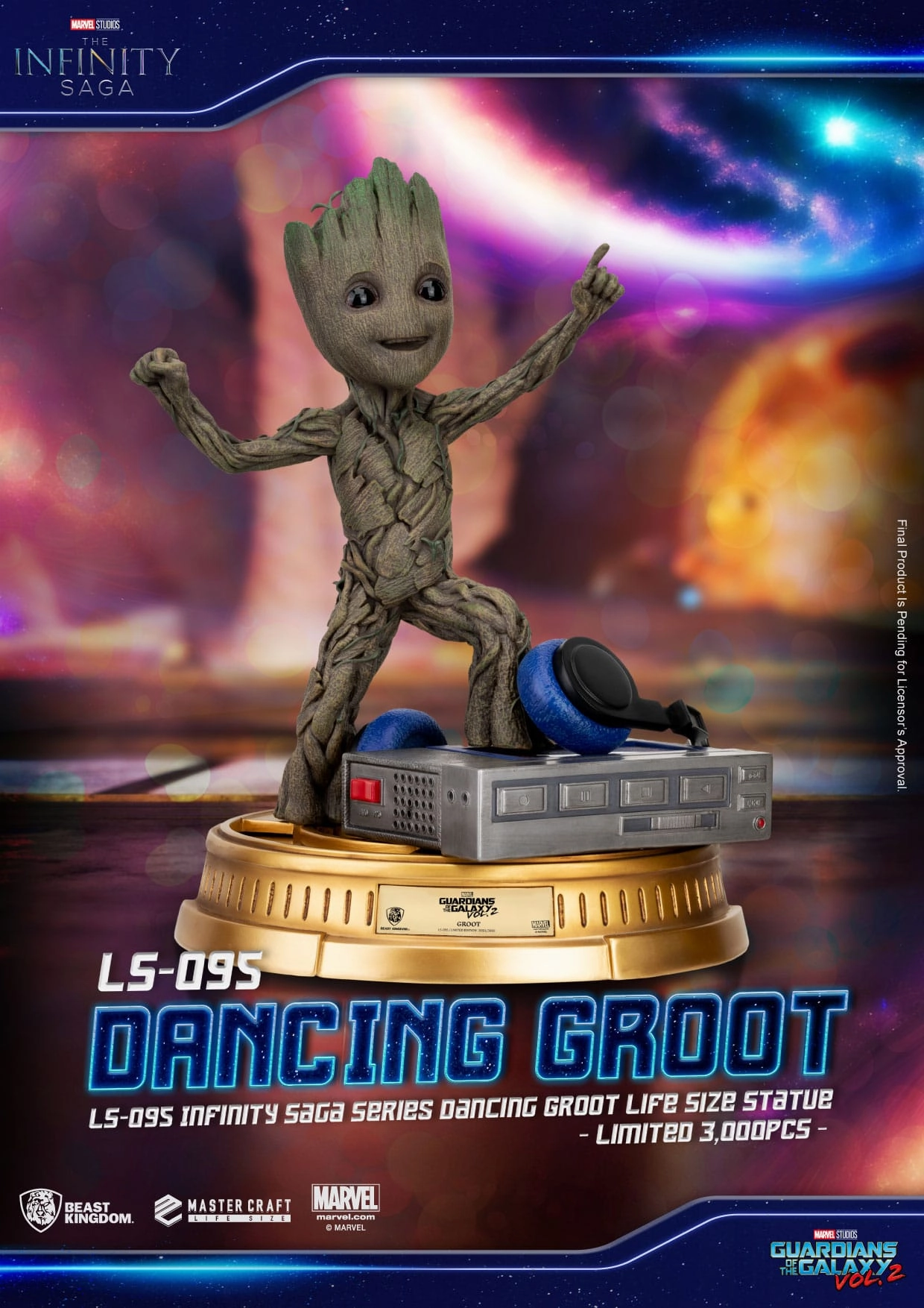 Action Article Beast Kingdom Guardians of the Galaxy 2 Dancing Groot heo EU Exclusive Life-Size Statue
