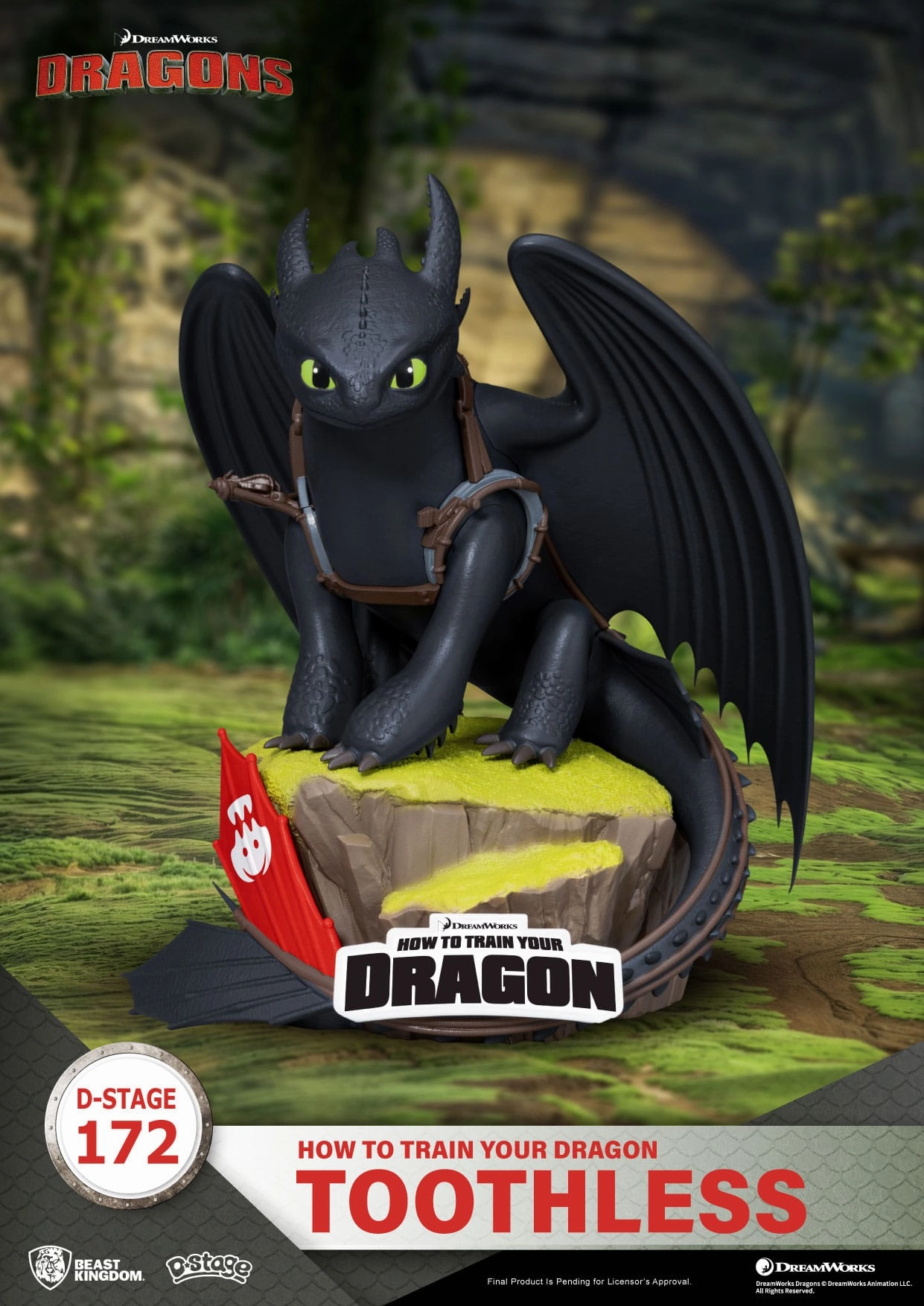 Beast Kingdom How To Train Your Dragon D-Stage Toothless PVC Diorama Statue Film Character Robot Statue