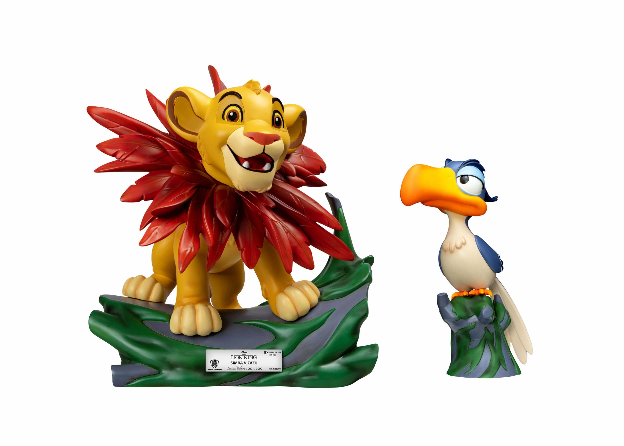 Plastic Model Beast Kingdom Little Simba & Zazu - Disney's The Lion King - MC-092 - Master Craft Collectible Statues 2-Pack