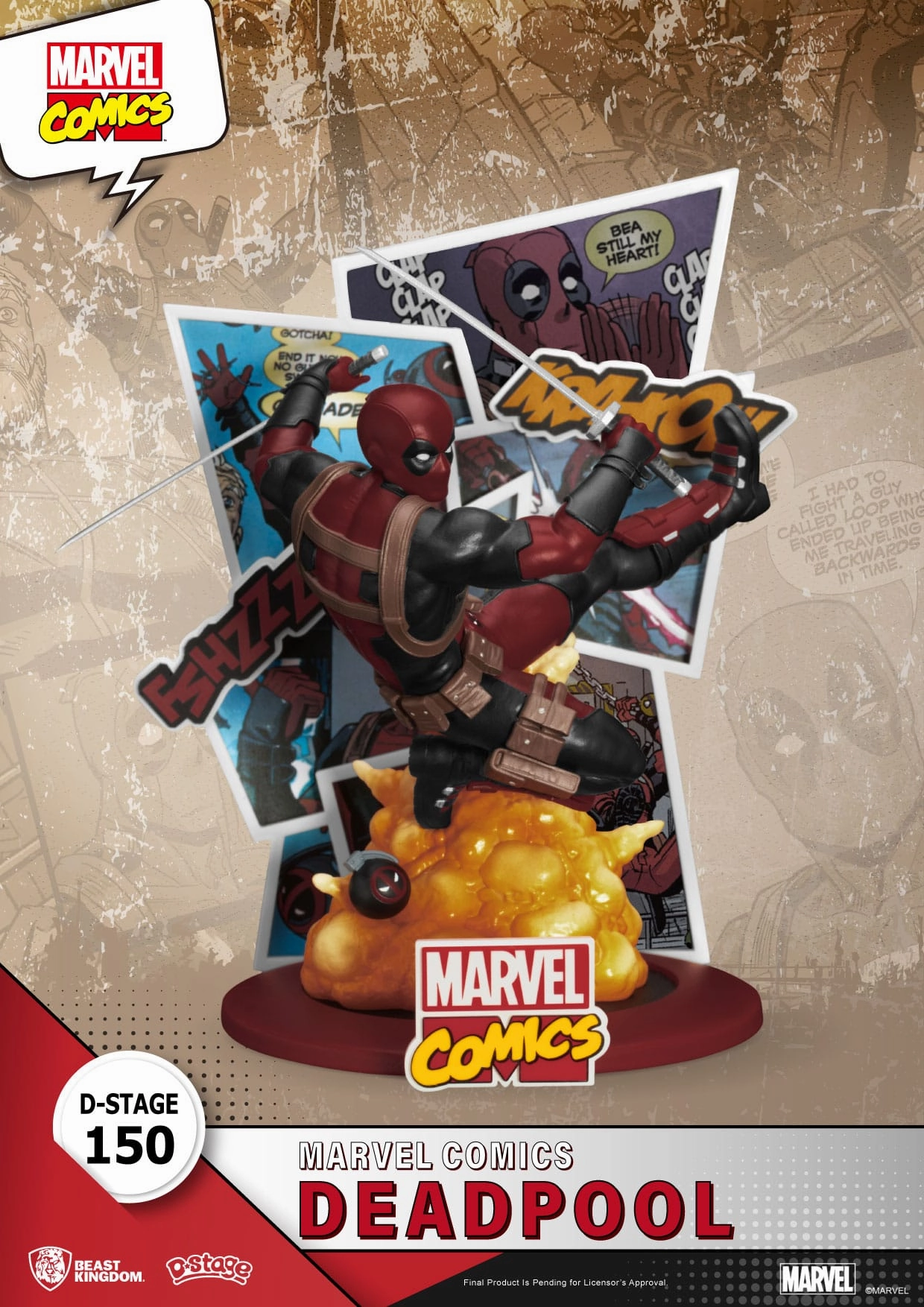 Beast Kingdom Marvel Comics Deadpool D-Stage PVC Diorama Statue Premium Toy
