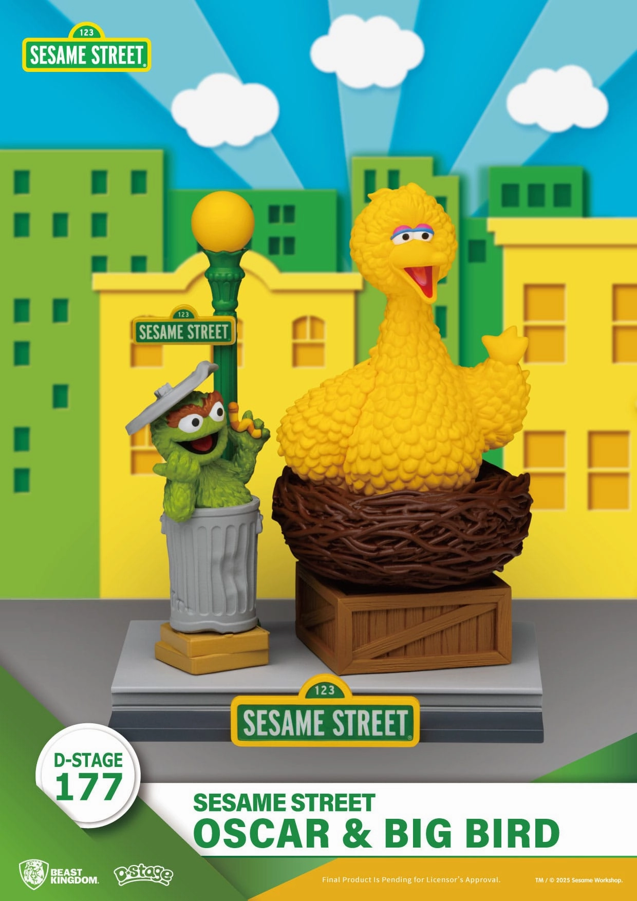 Beast Kingdom Sesame Street D-Stage Oscar & Big Bird PVC Statue Chibi Figure