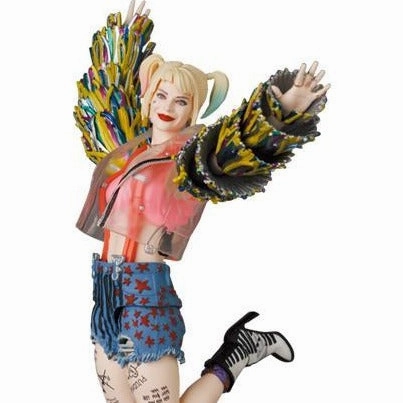 Mobile Game Character Sculpture BIRDS OF PREY MEDICOM TOYS MAFEX HARLEY QUINN (Caution Tape Jacket Ver.)