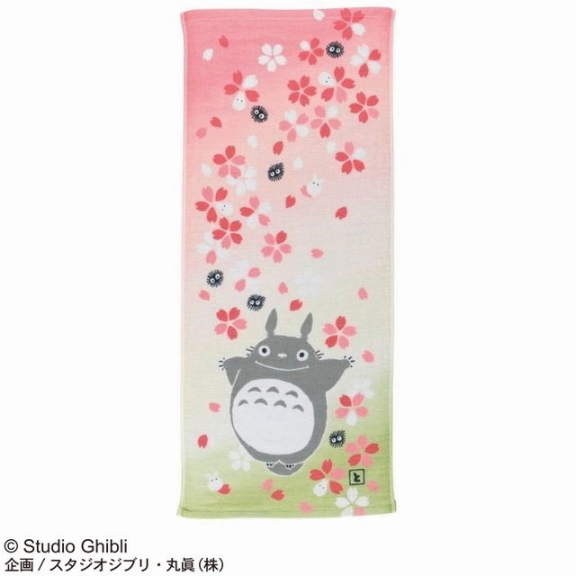 Studio Ghibli Imabari Gauze Series (Face Towel) "My Neighbor Totoro" - Flower (Pink and White) Fantasy Hobby Kitchen Decor