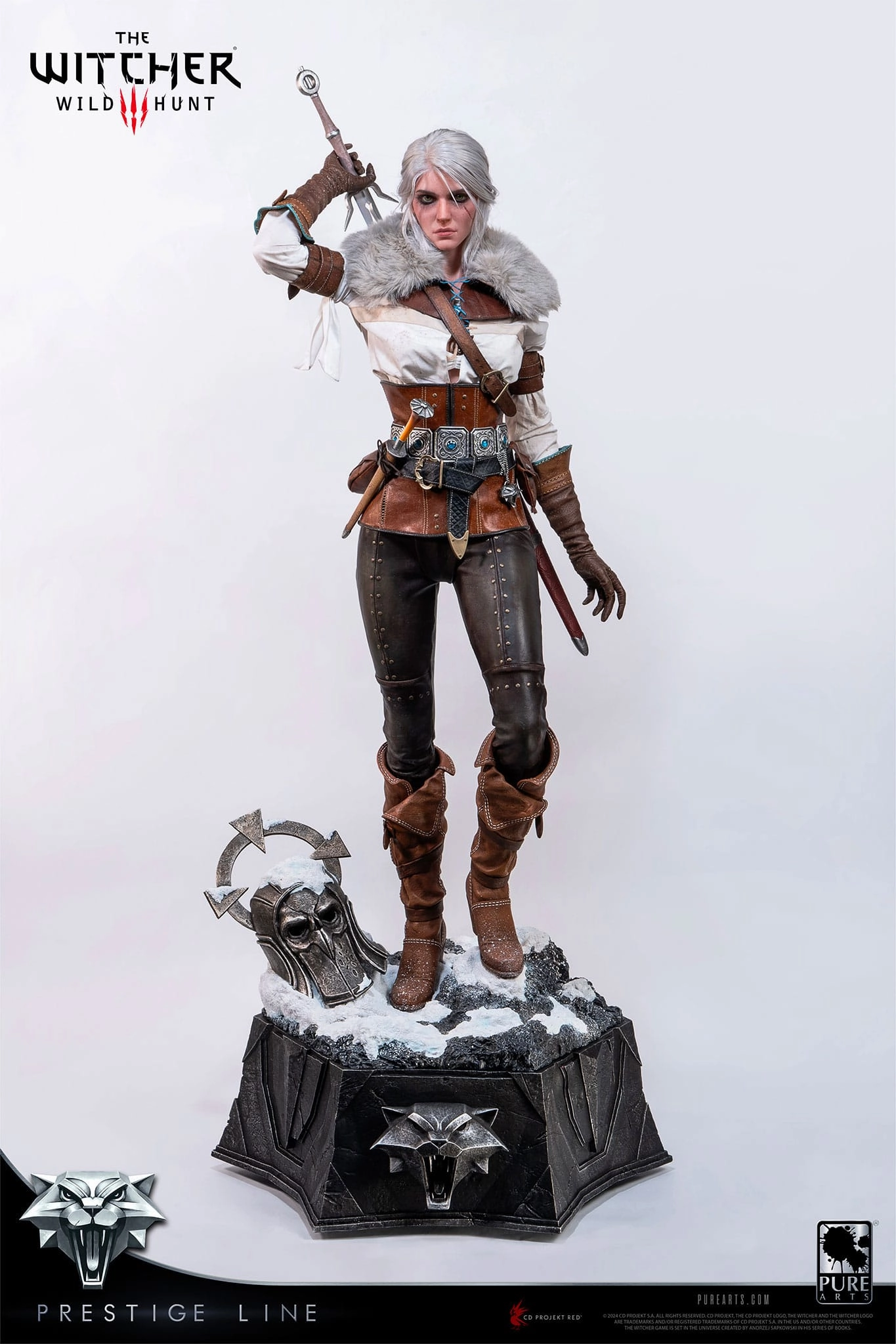 PUREARTS Ciri of Cintra - The Witcher 3: Wild Hunt - Prestige Line 1/2 Scale Collectible Statue Military Vehicle Library Decor