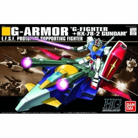 Bandai Hobby HGUC 1/144 #50 G-ARMOR "Mobile Suit Gundam" (5060394) Swapable Head Leisure Activity