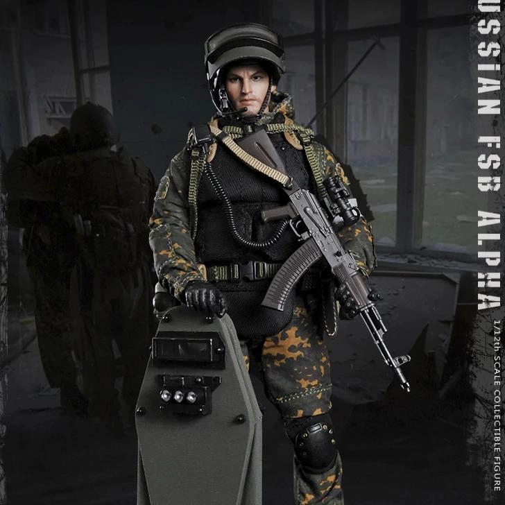 Designer Art Stylized Art CRAZY FIGURE LW007 Russian Alpha Special Forces Heavy Shield Hand 1/12 Scale Figure