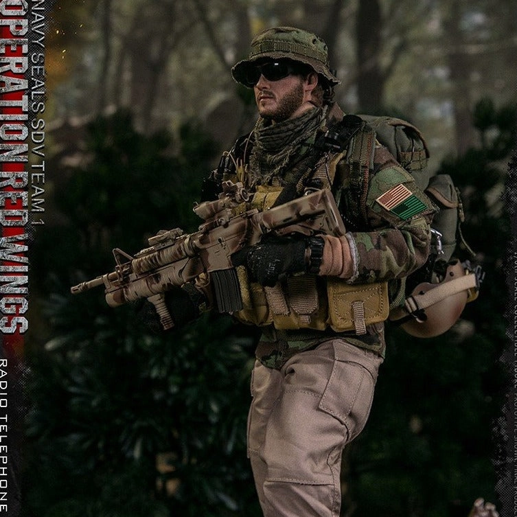 DAM Toys Operation Red Wings NAVY SEALS SDV Team 1 Radio Telephone Operator 1/6 Character Statue Military Vehicle