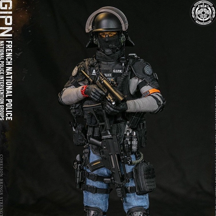 DAMTOYS French National Police Intervention Groups GIPN in Marseille 1/6 Chibi Figure