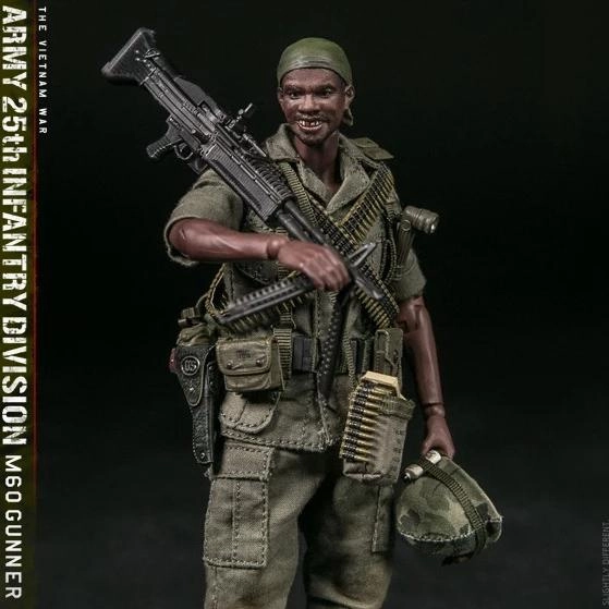 Porcelain Doll DAMTOYS PES010 1/12 ARMY 25th Infantry Division M60 Gunner