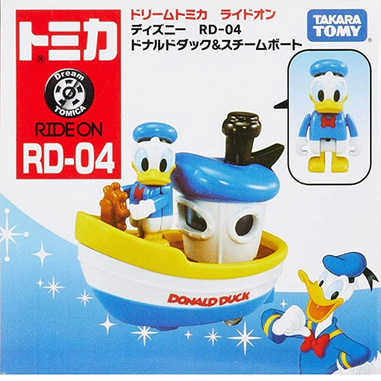 Antihero Model Immersive experience Dream Tomica Ride On Disney Donald Duck & Steam Boat Car