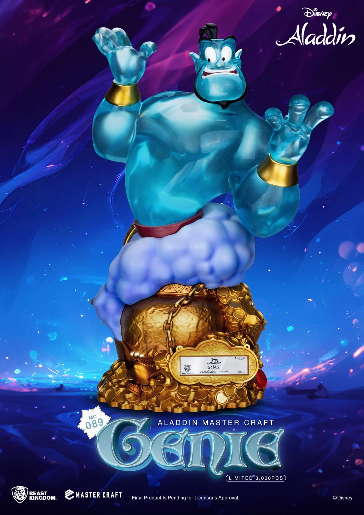 Beast Kingdom Genie - Disney's Aladdin - MC-089 - Master Craft Collectible Statue Superhero Art Rare Find