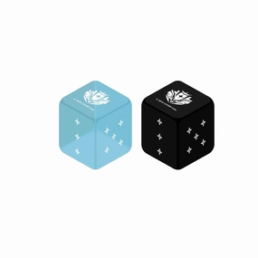 Personalized Exhibit Hololive Card Game - OFFICIAL DICE SET LIGHT BLUE/BLACK (2-PIECE SET)