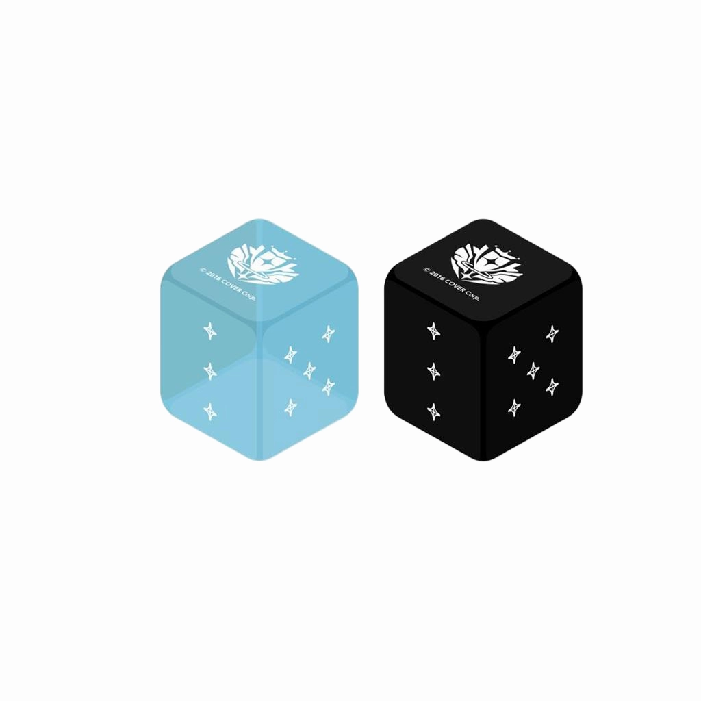 Personalized Exhibit Hololive Card Game - OFFICIAL DICE SET LIGHT BLUE/BLACK (2-PIECE SET)