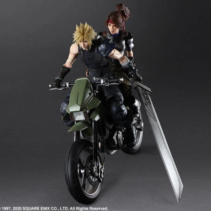 Regional Specialty Event specific Final Fantasy VII Remake Play Arts Kai Jessie, Cloud & Motorcycle Set