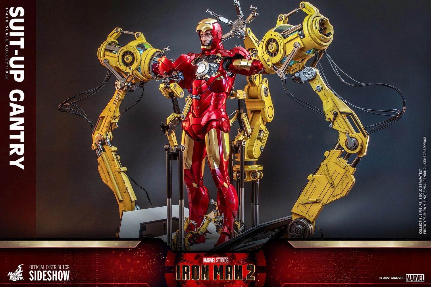 Hot Toys Iron Man Mark IV & Suit-Up Gantry - Iron Man 2 - QS020 & ACS02 - 1/4 Scale Collectible Figure Set Party favor