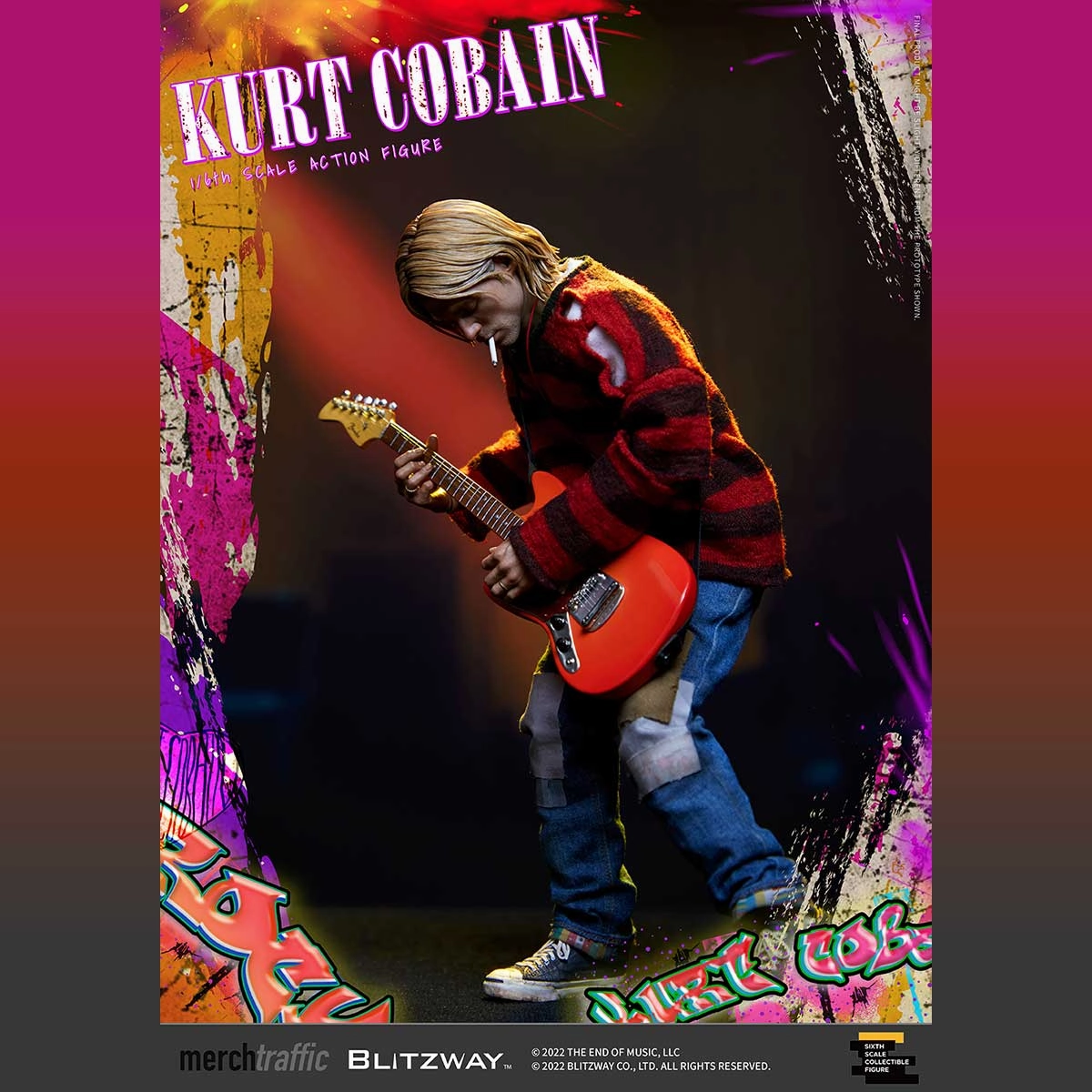 Miniature Article Vintage Toy Kurt Cobain "Kurt Cobain" 1/6 Scale Action Figure
