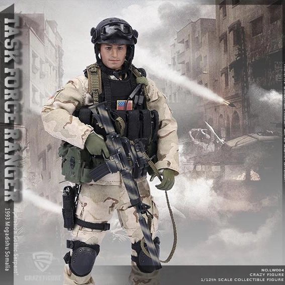 Villain Figure Japanese Anime CRAZY FIGURE LW004 US Delta Special Force - Precision Sagittarius 1/12 Scale Figure