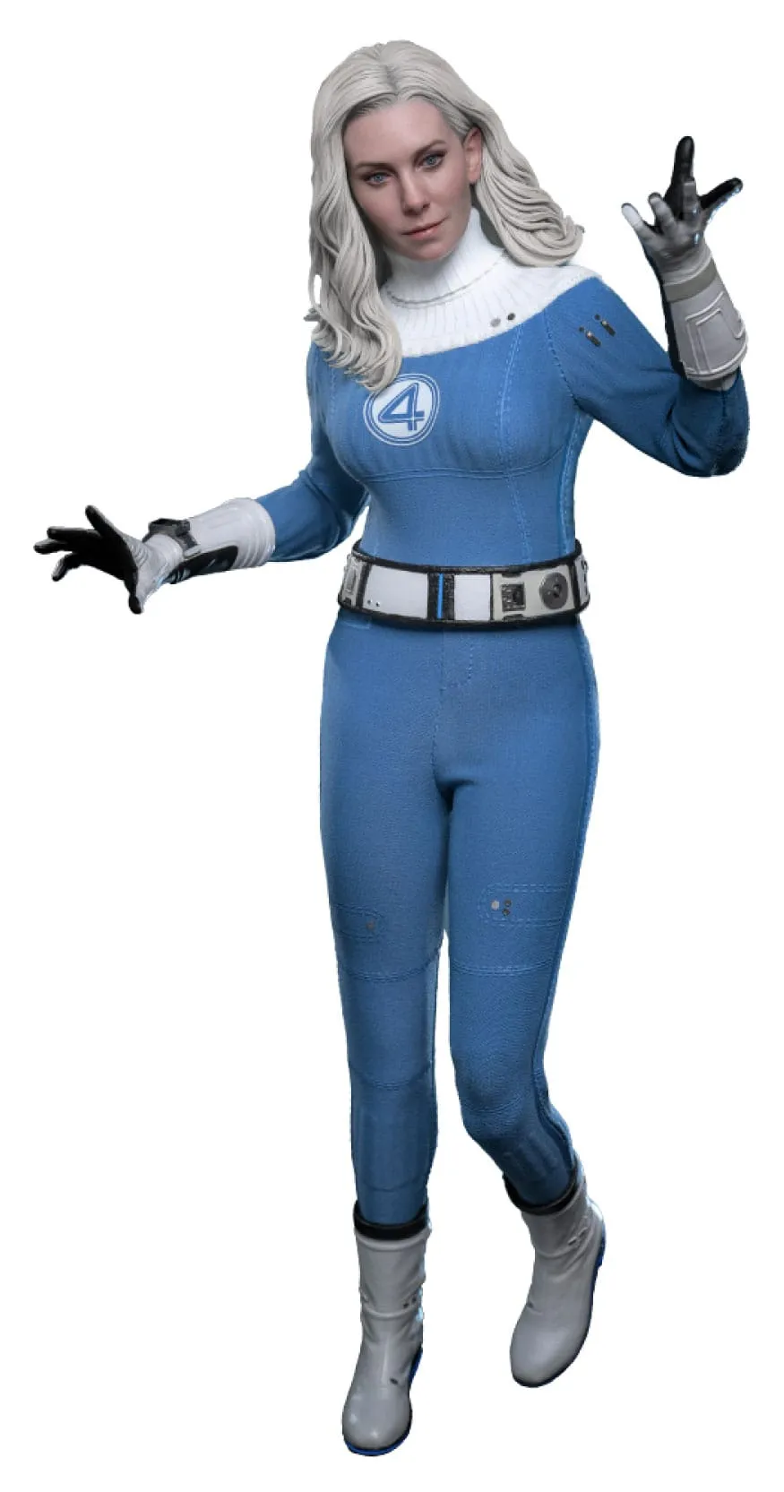 Chibi Style Hot Toys Invisible Woman - The Fantastic Four: First Steps - MMS823 - 1/6 Scale Collectible Figure