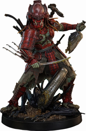 PVC Merchandise Collectible Statue Hot Toys Akaoni Samurai Predator - Alien vs. Predator - AC06 - 1/6 Scale Collectible Figure