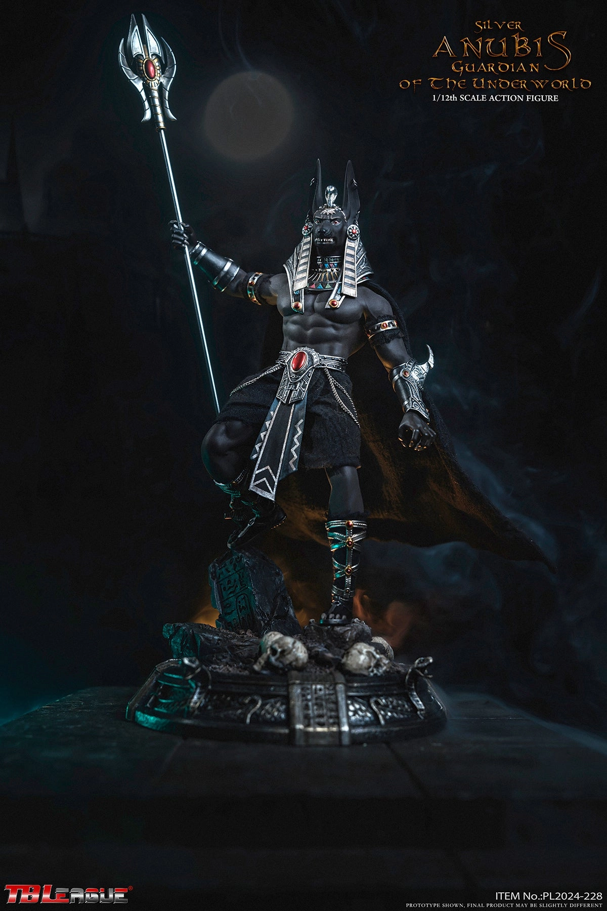 Movie Toy Glow In Dark Phicen TBLeague Anubis Guardian of The Underworld - Silver 1/12 Action Figure
