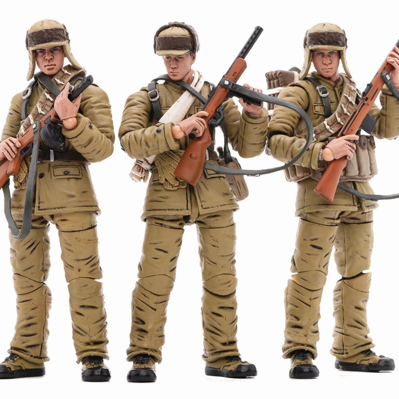 Year Round JOY TOY CHINESE PEOPLES VOLUNTEER ARMY (WINTER) 1/18 FIGURE 3PK