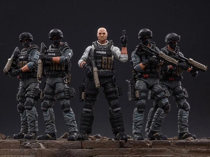 Joy Toy City Police Riot Team 1/18 Scale Set Serious Investor