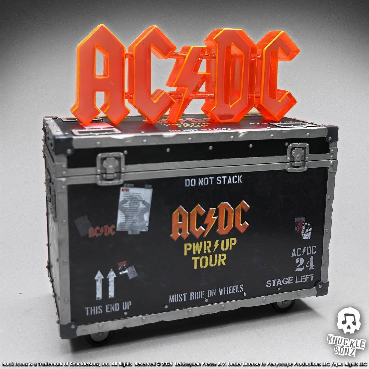 Knucklebonz AC/DC PWR UP Tour Rock Ikonz On Tour Road Case Statue Antique Reproduction