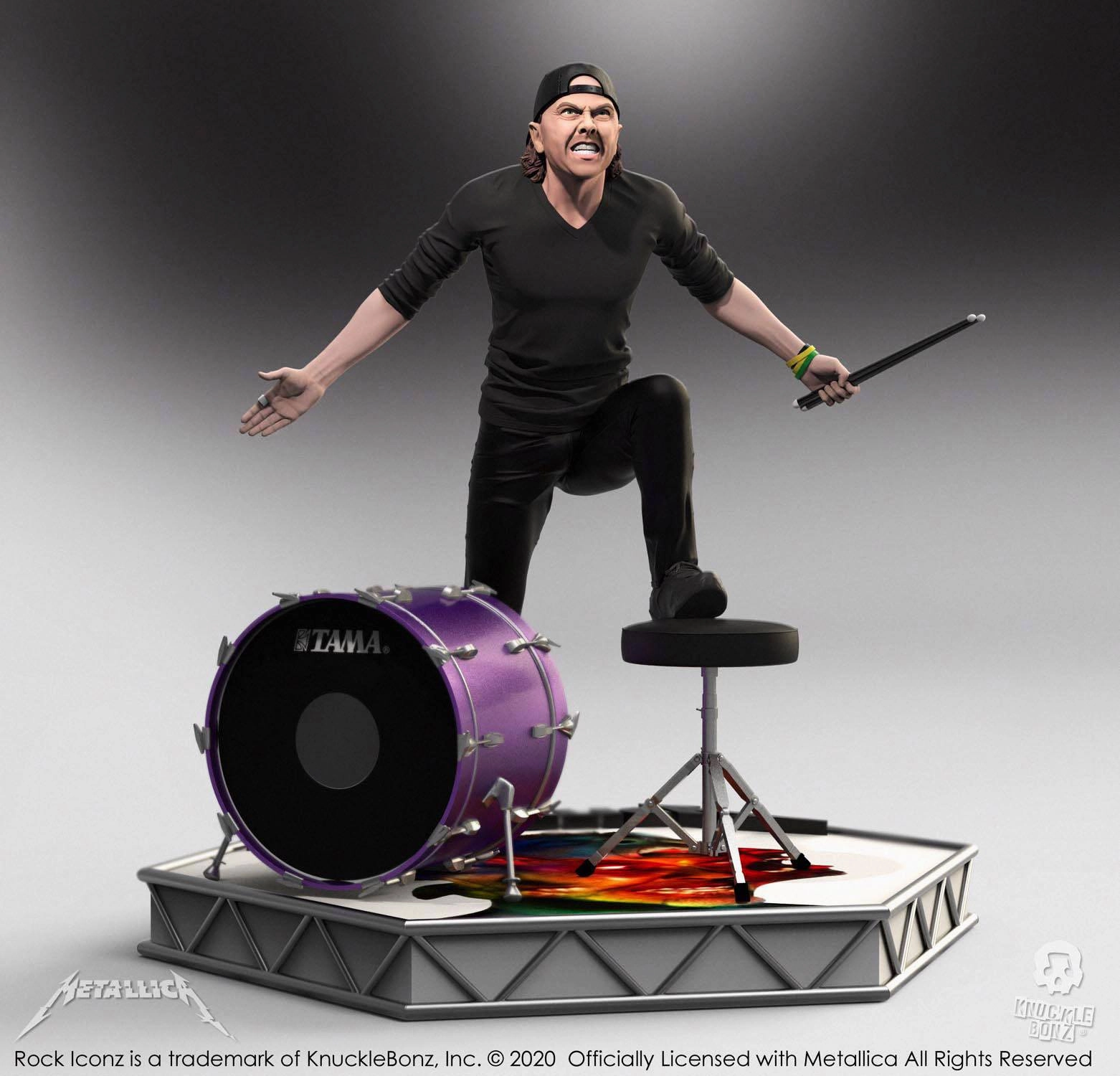 Knucklebonz Metallica Rock Iconz Lars Ulrich Statue Collectible Product Cartoonish Design