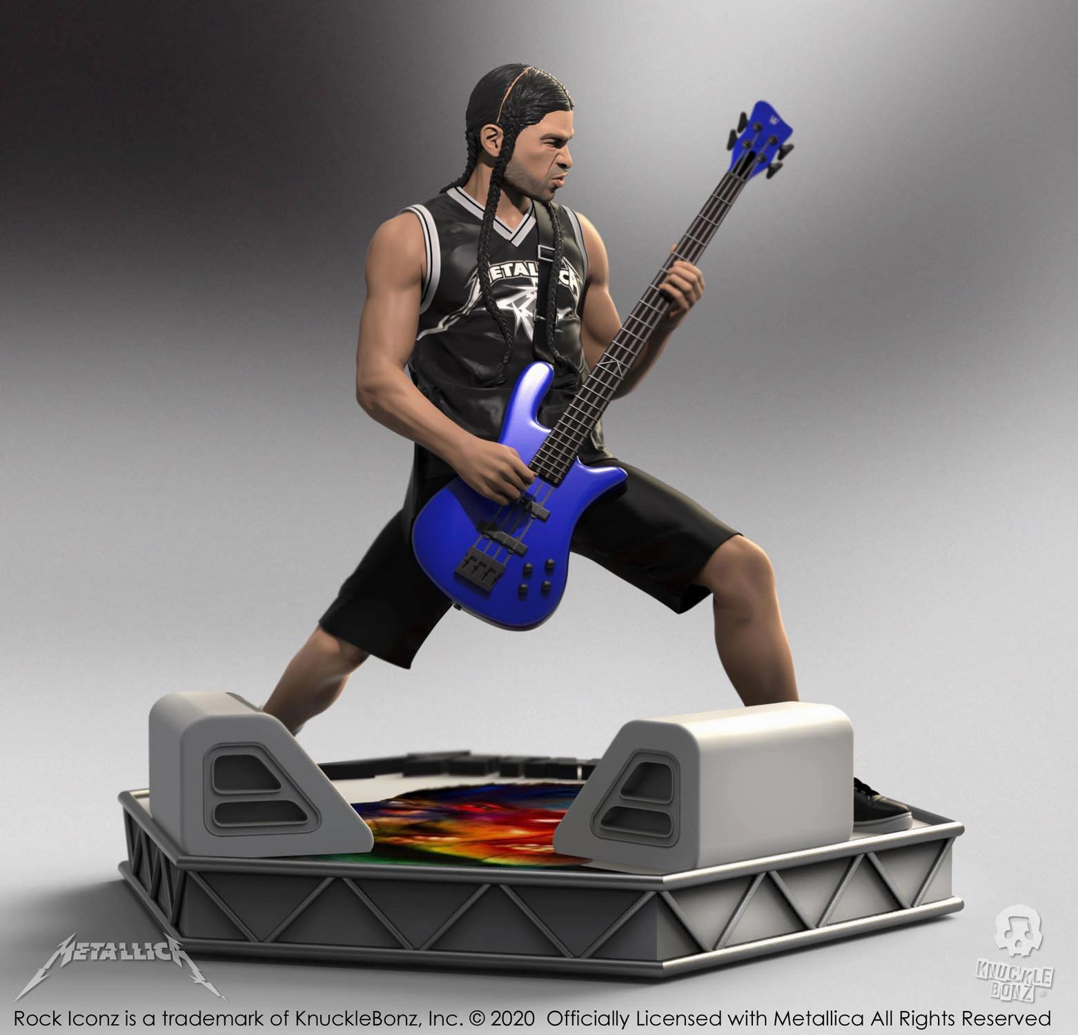 Knucklebonz Metallica Rock Iconz Robert Trujillo Statue Superhero Art