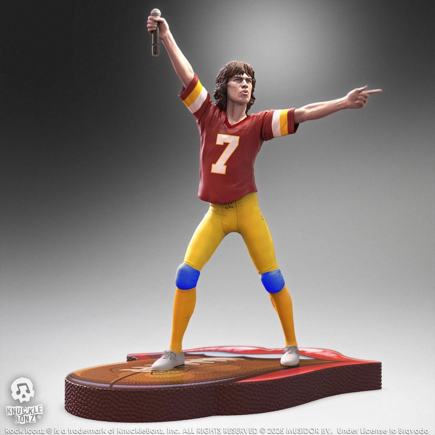 Metaverse Asset Knucklebonz Rolling Stones Rock Iconz Mick Jagger US Tour 1981 (Burgundy Jersey) Statue