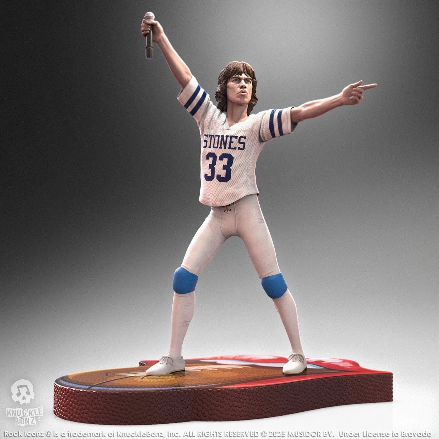 Knucklebonz Rolling Stones Rock Iconz Mick Jagger US Tour 1981 (White Jersey) Statue Transforming Toy