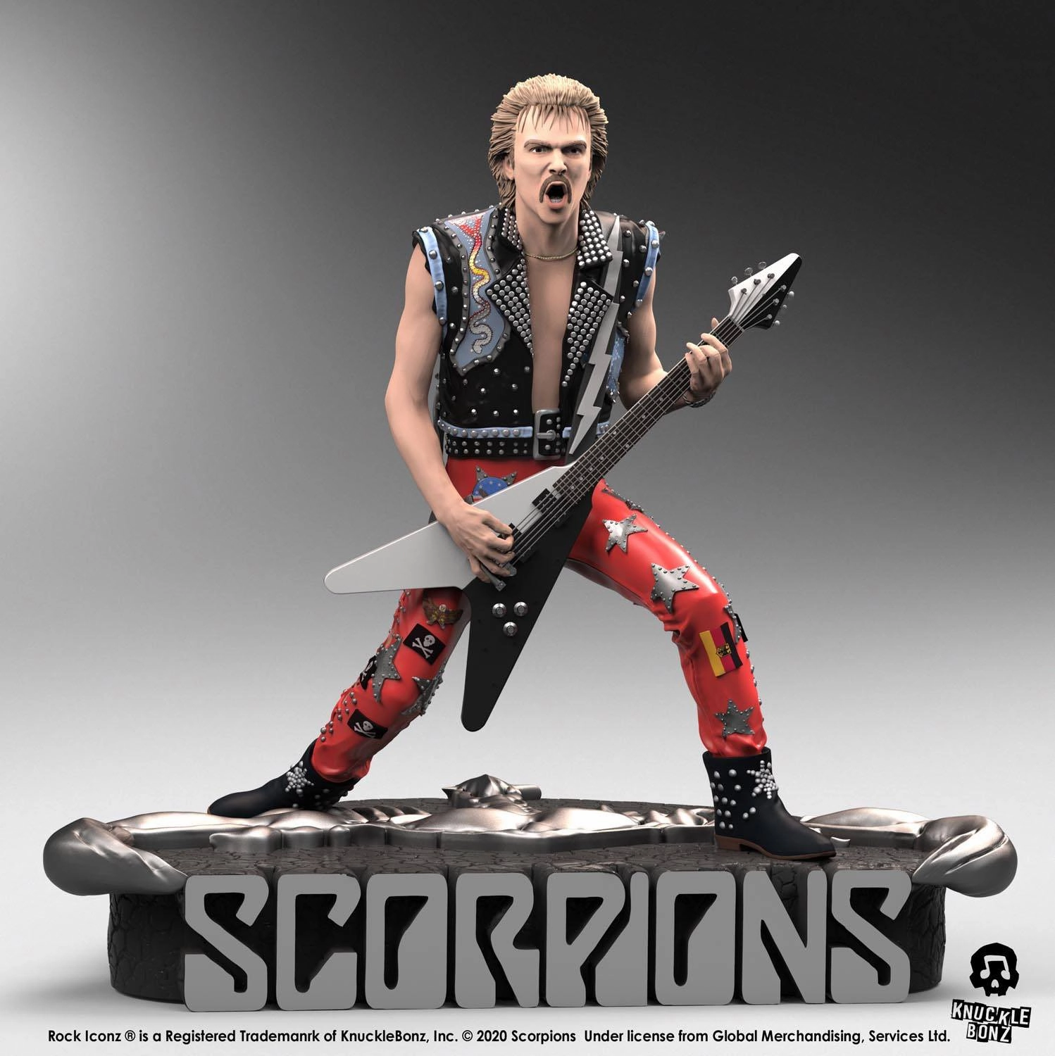 Knucklebonz Scorpions Rock Iconz Rudolf Schenker Statue Sound Effect